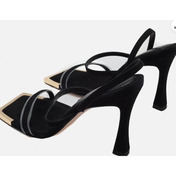 Women's Good American Sz 7.5  The Standout Square Toe Sandal GA022S-X Heels - Picture 6 of 6